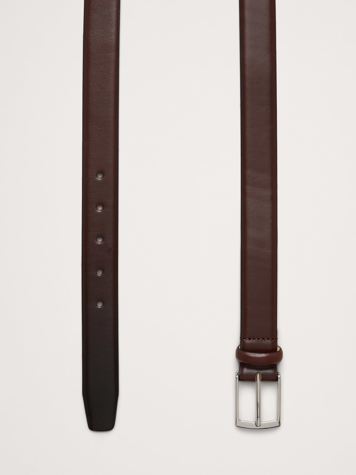 Classic Leather Dress Belt - Dark Brown Ombré