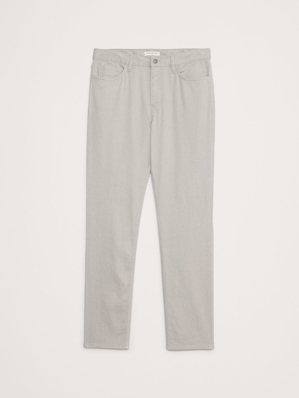 Slim Linen-Cotton Traveler Pant - Light Gray