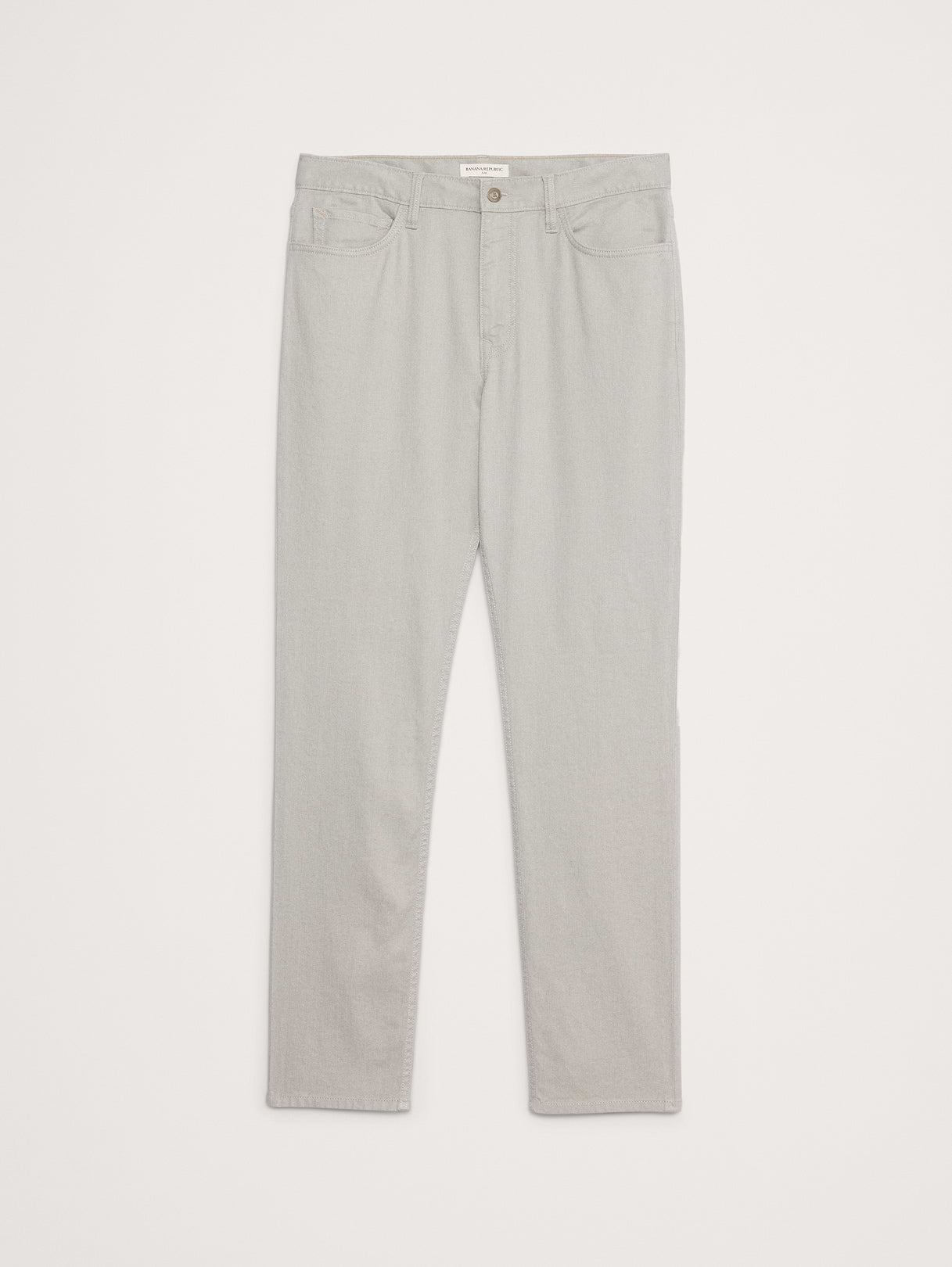 Slim Linen-Cotton Traveler Pant - Light Gray