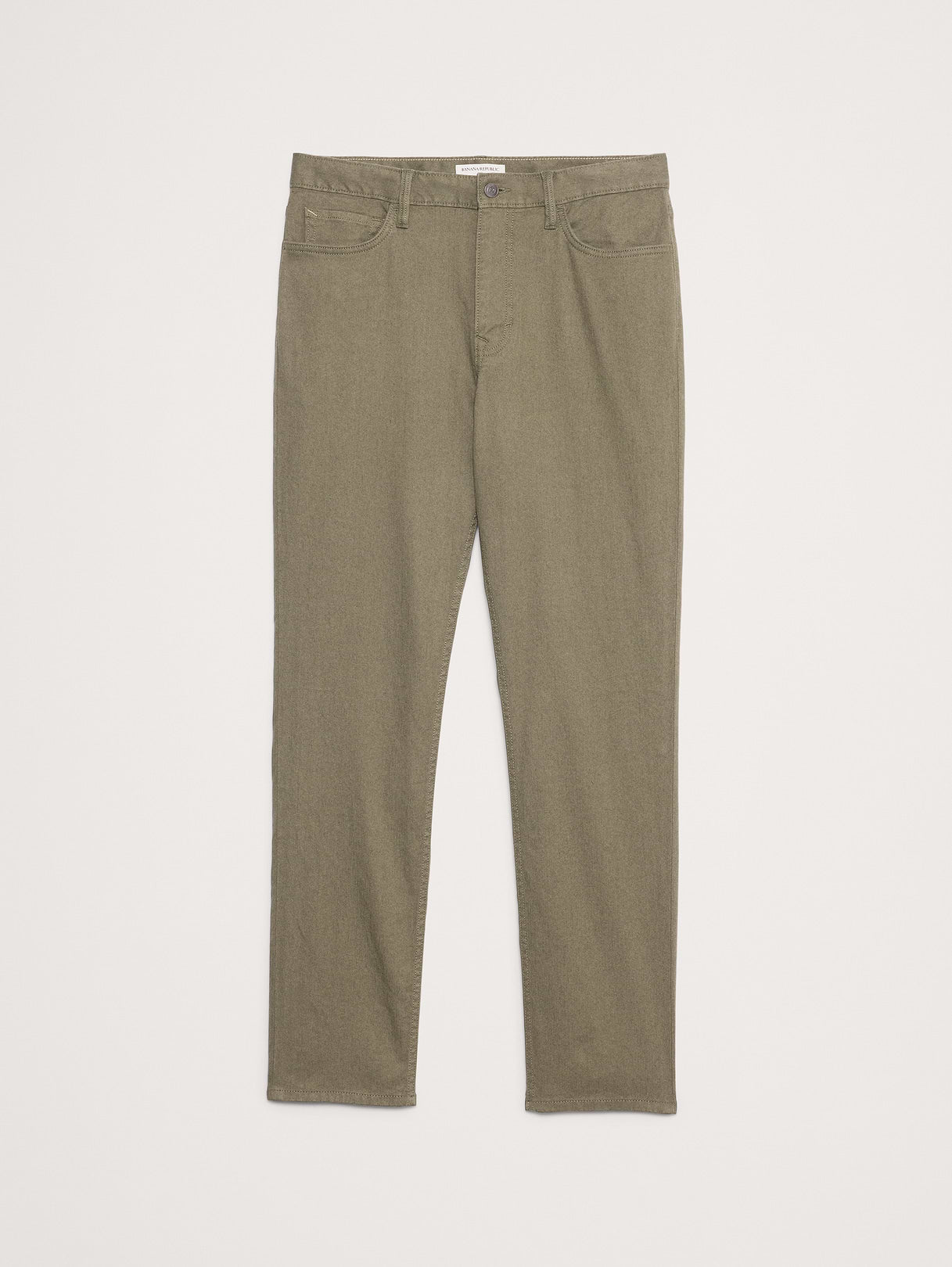Slim Linen-Cotton Traveler Pant - Olive Green