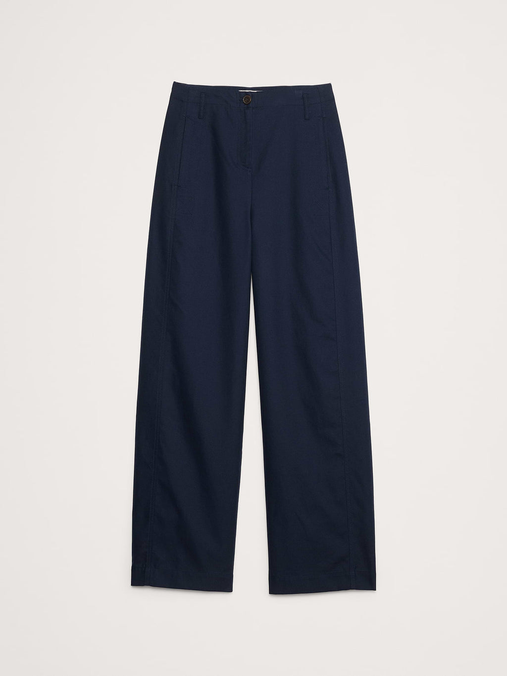 Ultra-High Rise Barrel Soft Chino - Navy Blue
