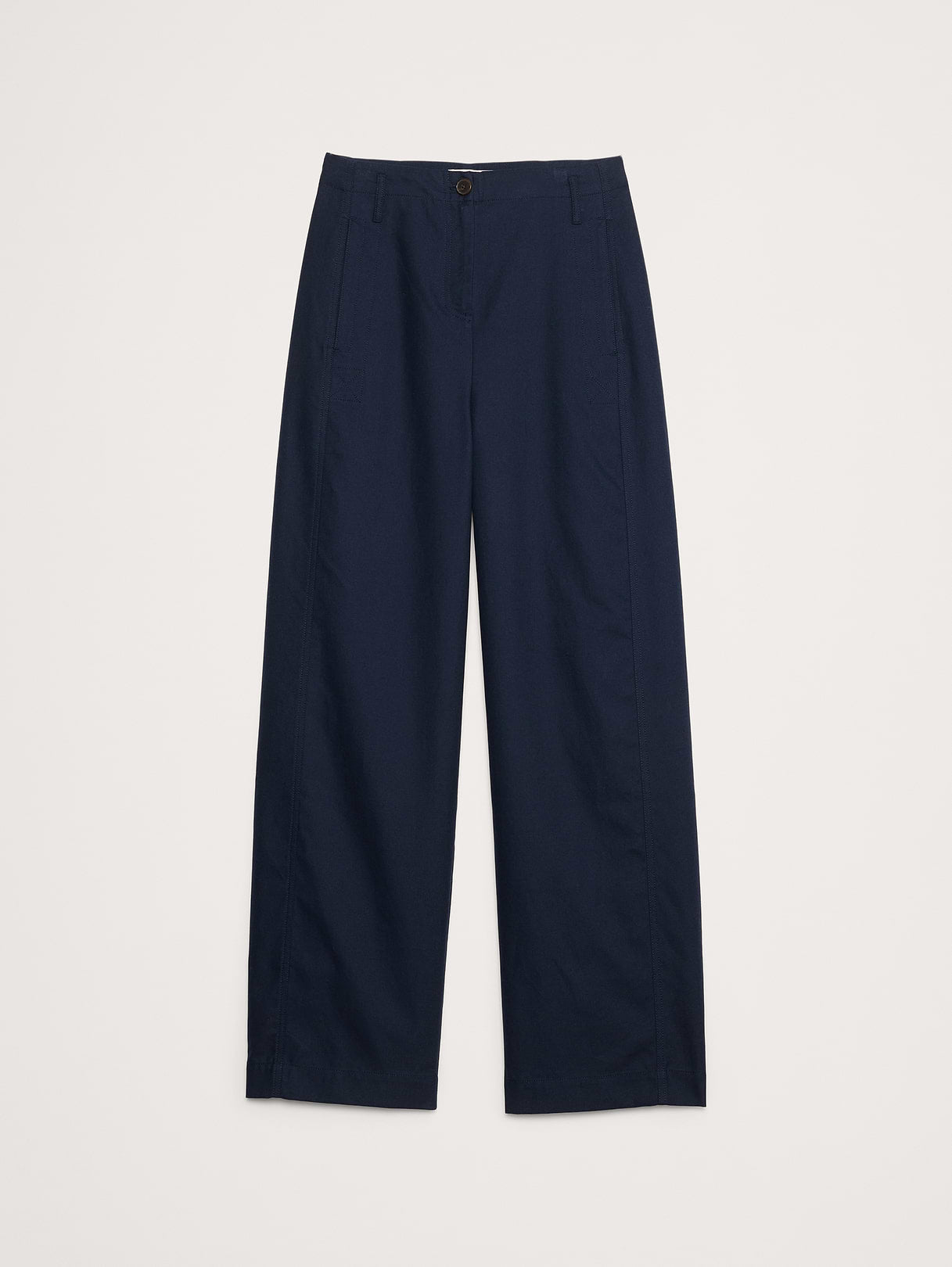 Ultra-High Rise Barrel Soft Chino - Navy Blue