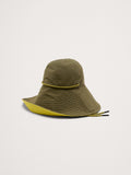 Cotton Canvas Sun Hat - Olive Green & Yellow Citrus Zest