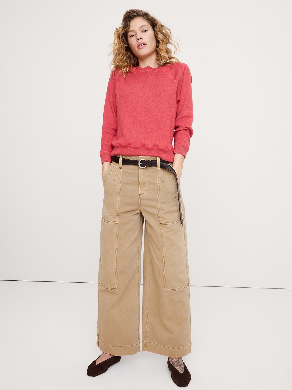 Garment Dye Sweatshirt - Negroni Red-Orange