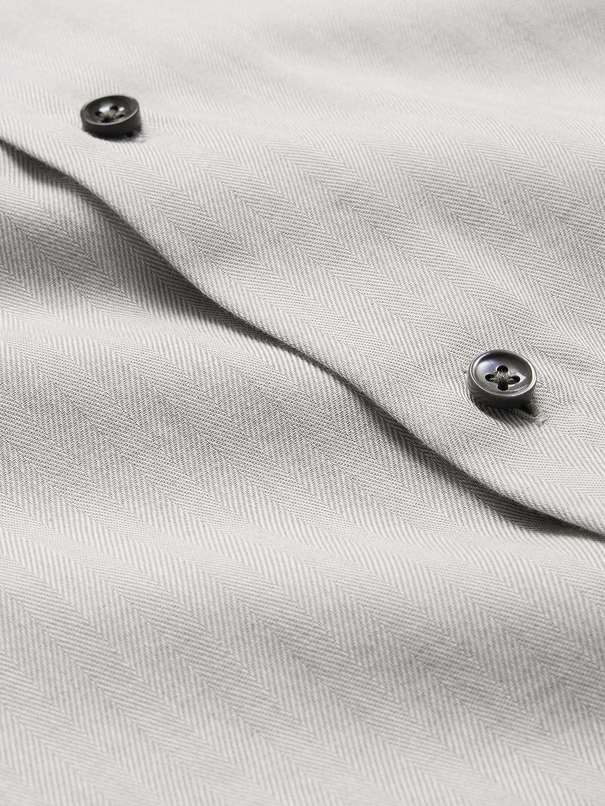 Slim-Fit Cotton-Cashmere Dress Shirt - Light Gray