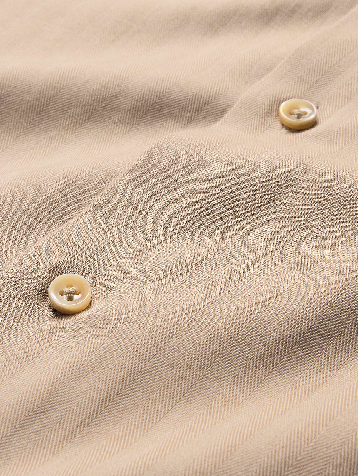 Slim-Fit Cotton-Cashmere Dress Shirt - Khaki Beige