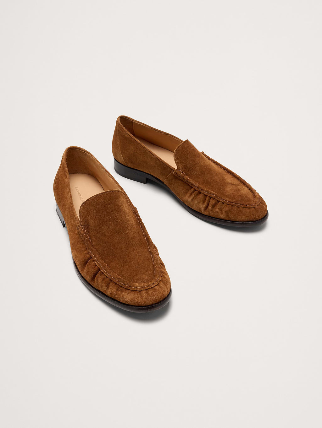 Suede Moc-Toe Loafer - Brown Combo