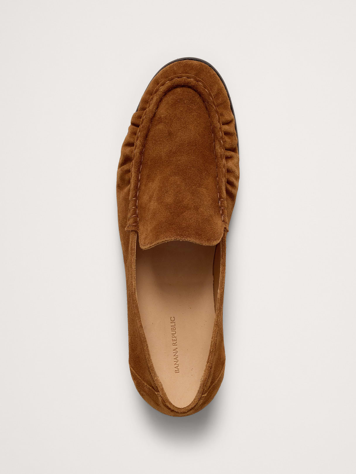 Suede Moc-Toe Loafer - Brown Combo