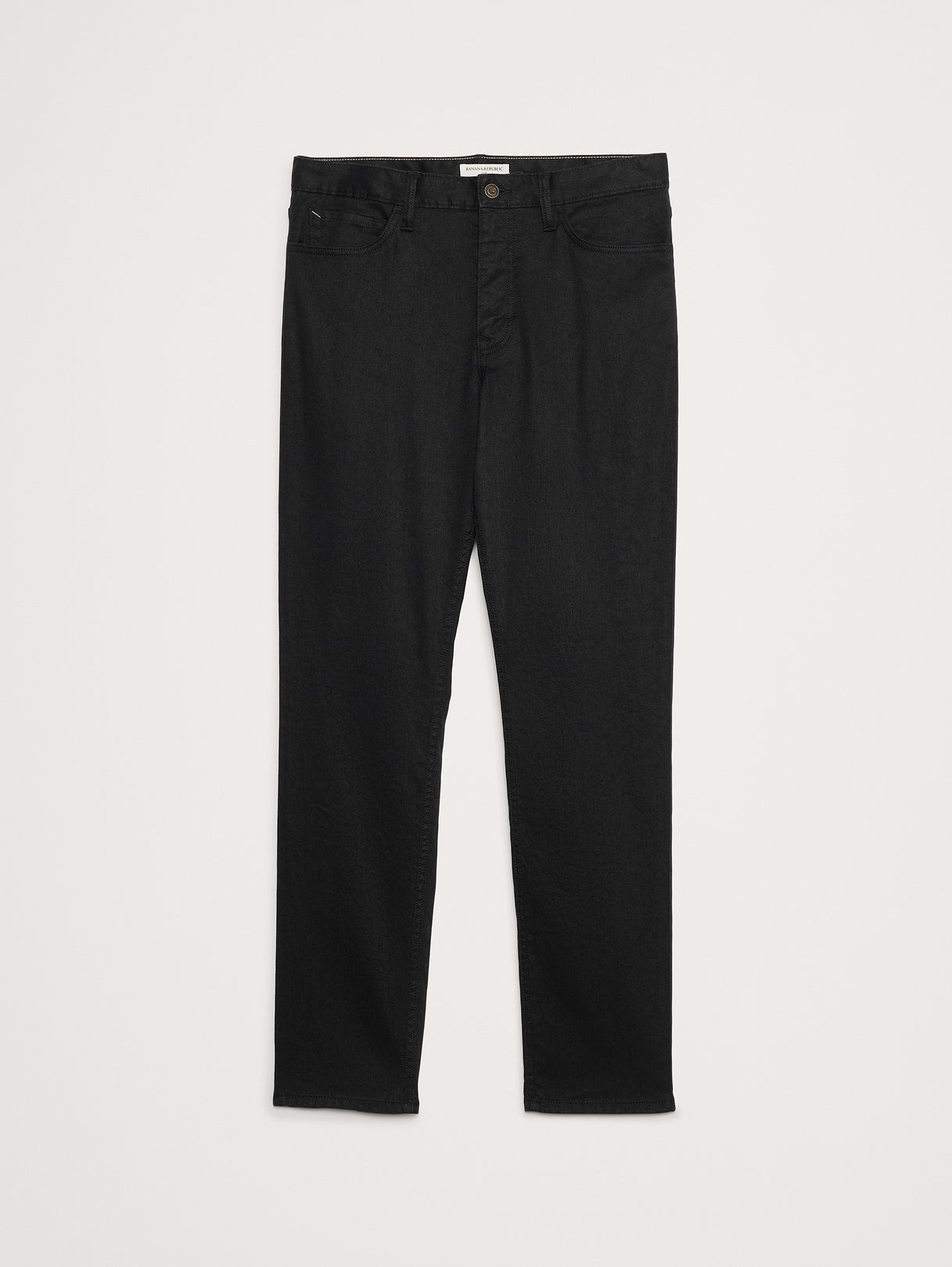 Slim Linen-Cotton Traveler Pant - Black