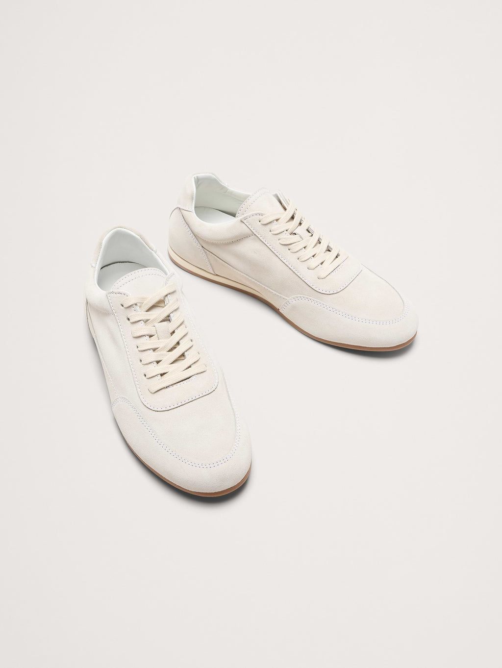 Italian Suede Low-Pro Sneaker - Soft Taupe