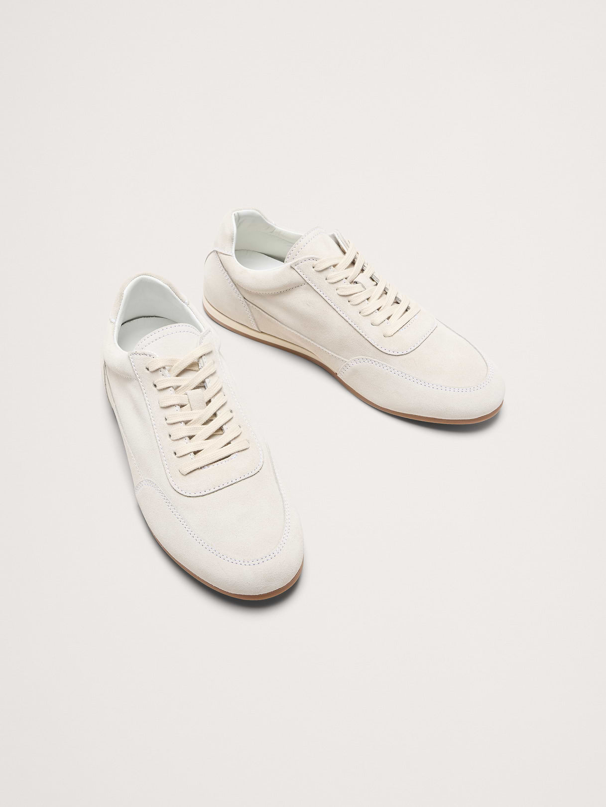 Italian Suede Low-Pro Sneaker - Soft Taupe