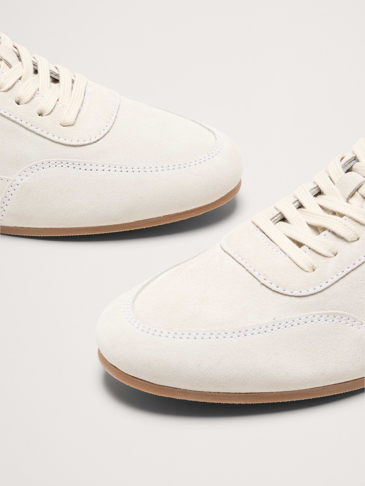 Italian Suede Low-Pro Sneaker - Soft Taupe