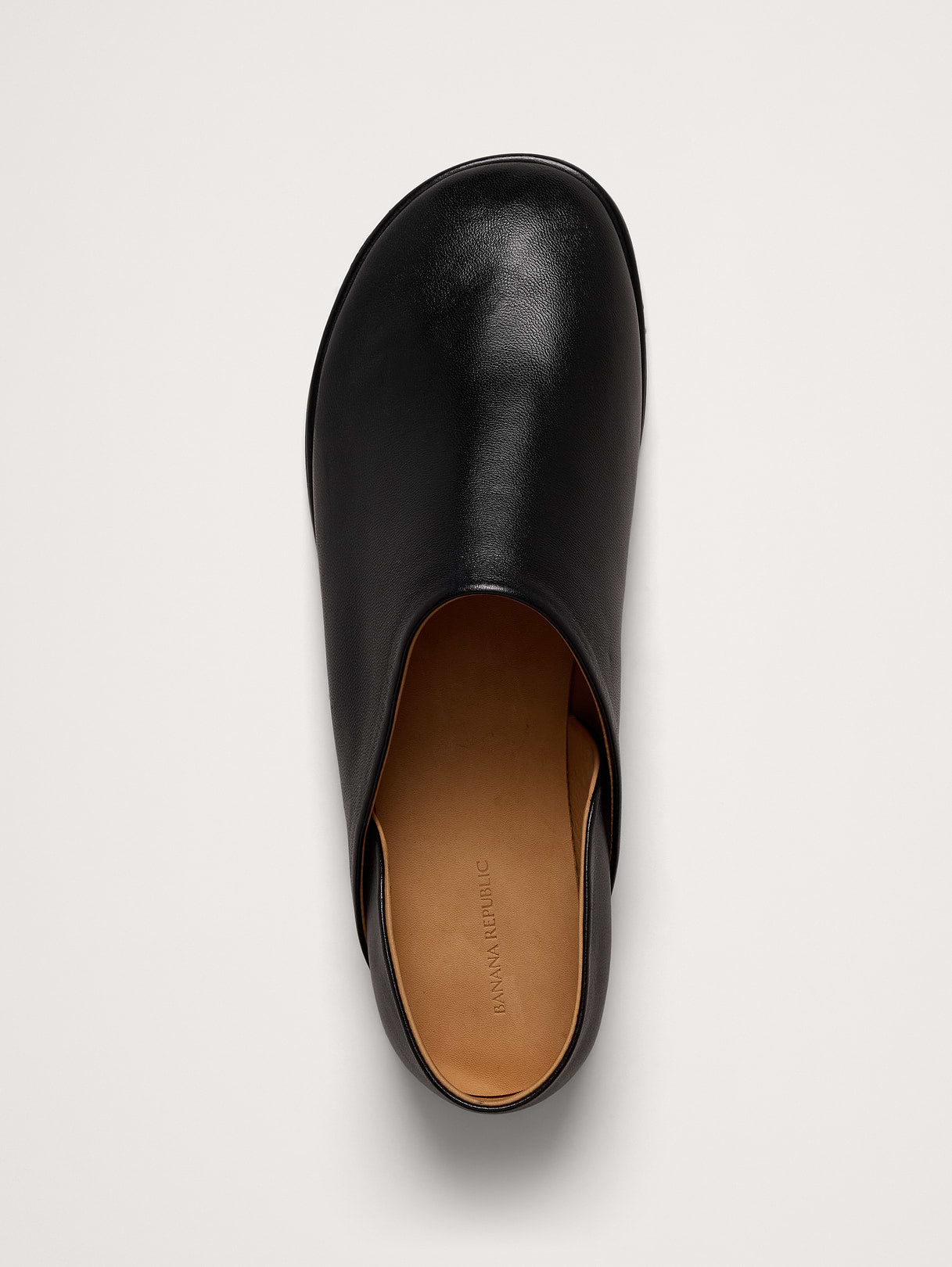 Italian Leather Slip-On Flats - Black