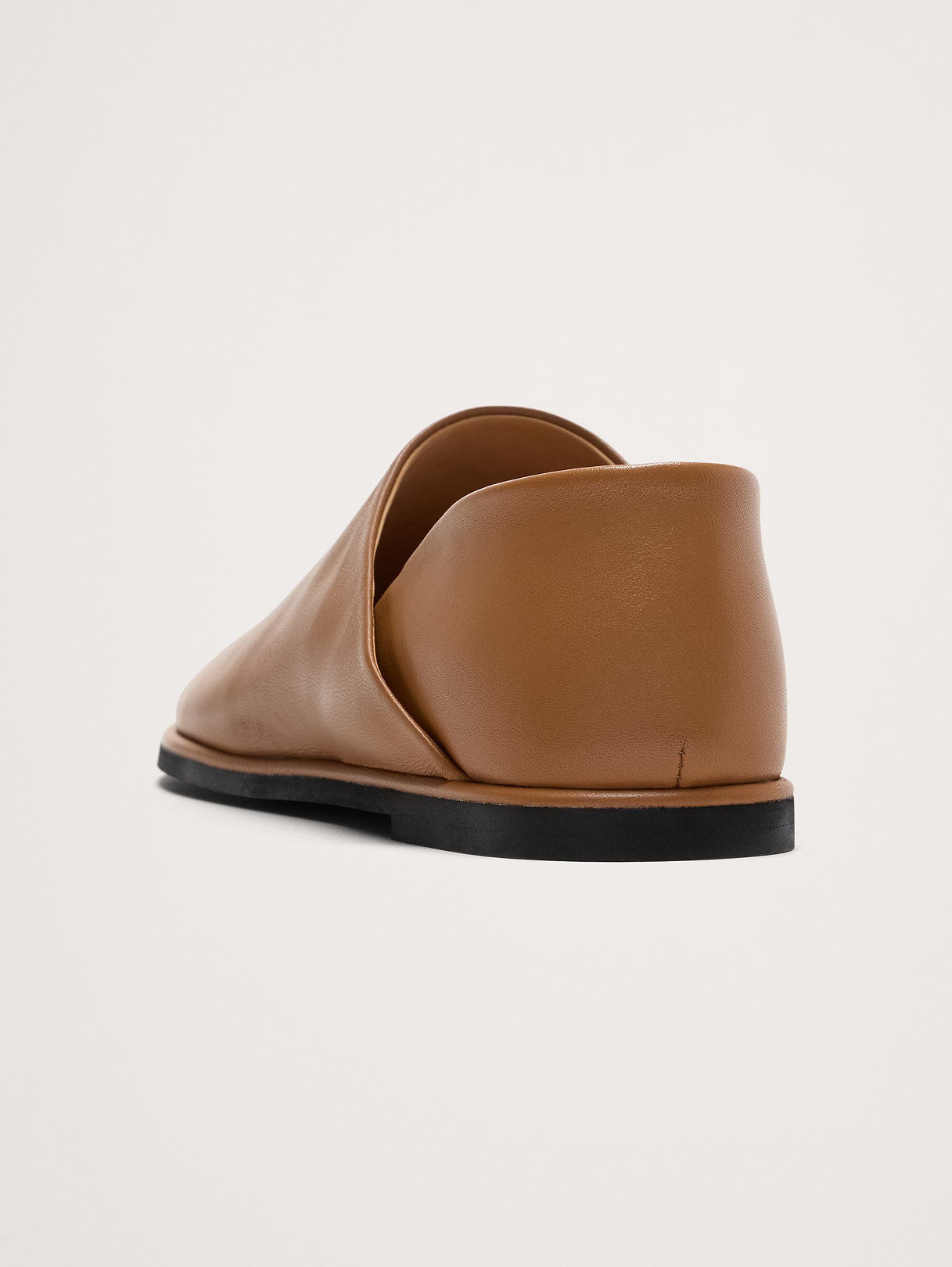 Italian Leather Slip-On Flats - Tan