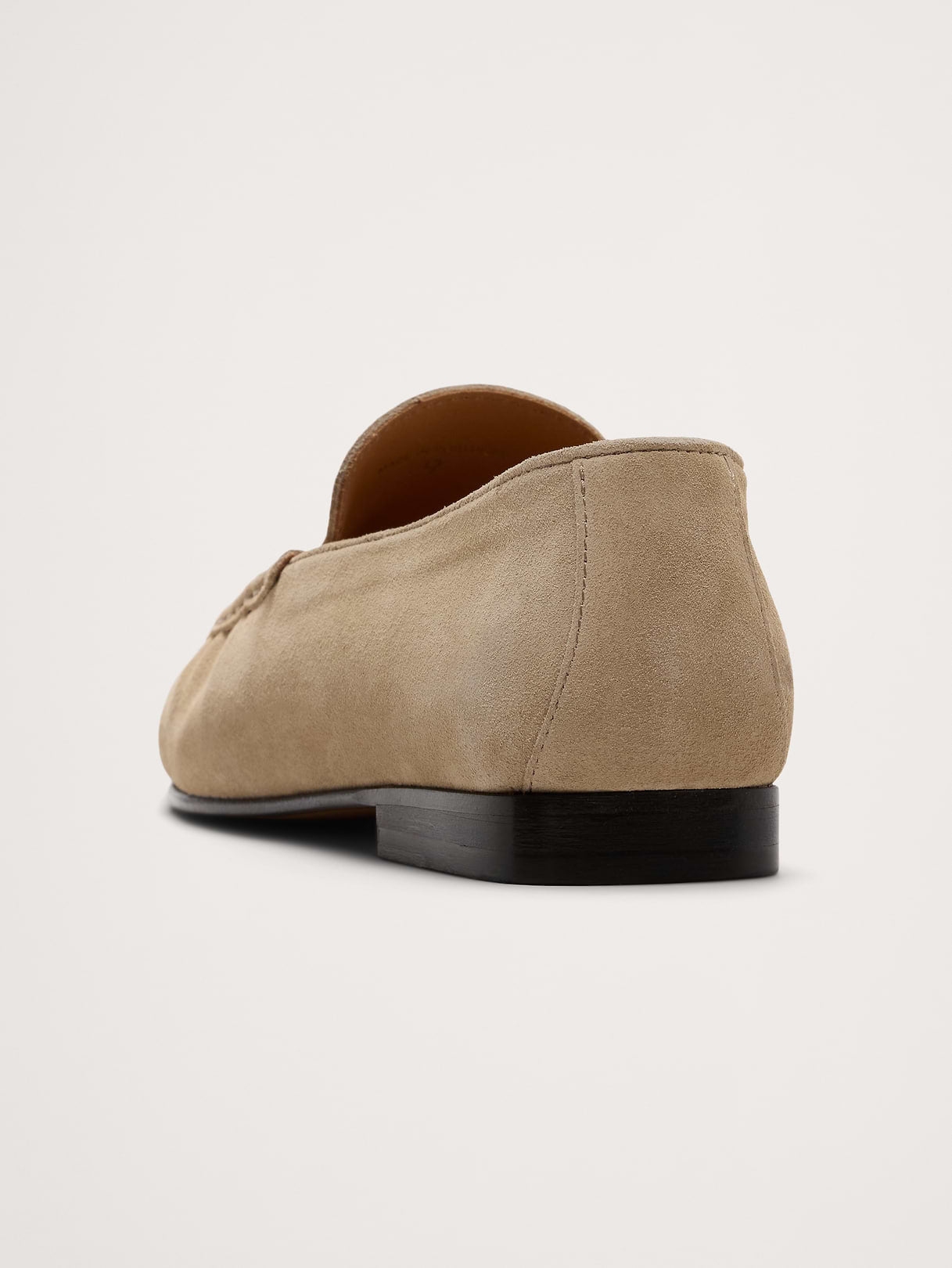 Italian Suede Moc-Toe Loafer - Natural Beige