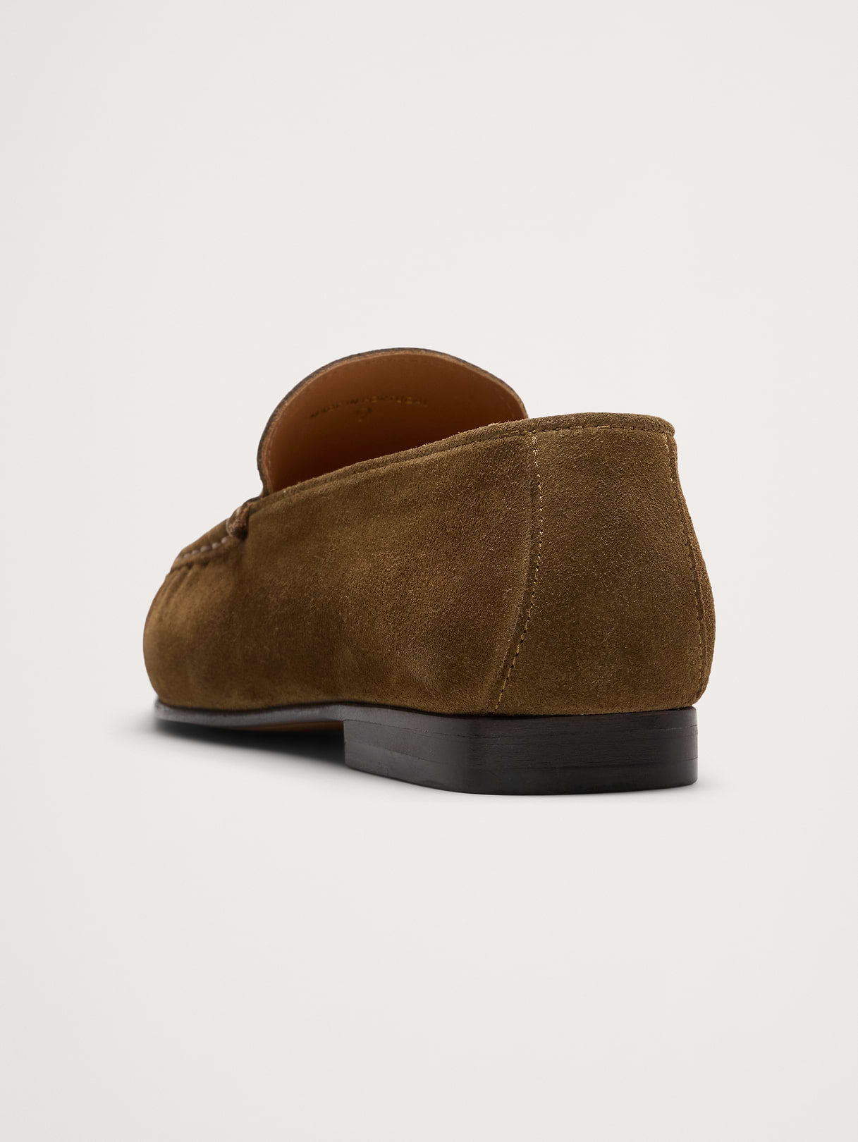Italian Suede Moc-Toe Loafer - Olive Green