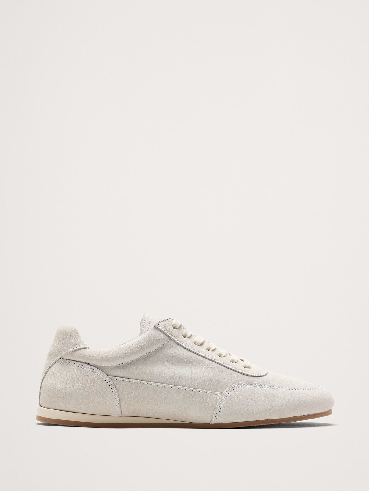 Italian Suede Low-Pro Sneaker - Soft Taupe