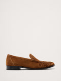 Suede Moc-Toe Loafer - Brown Combo