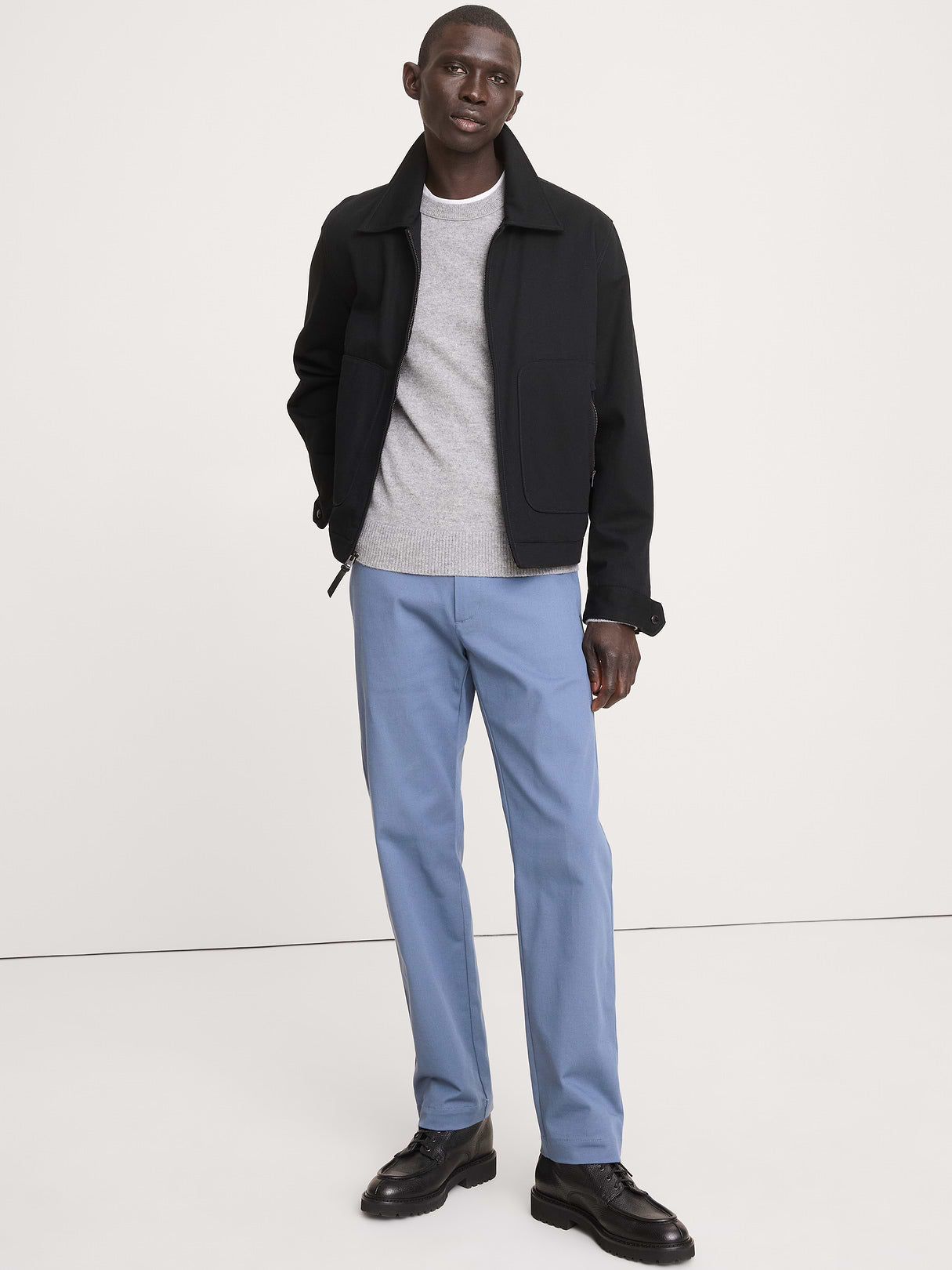 Straight Italian-Stretch Chino - Washed Denim