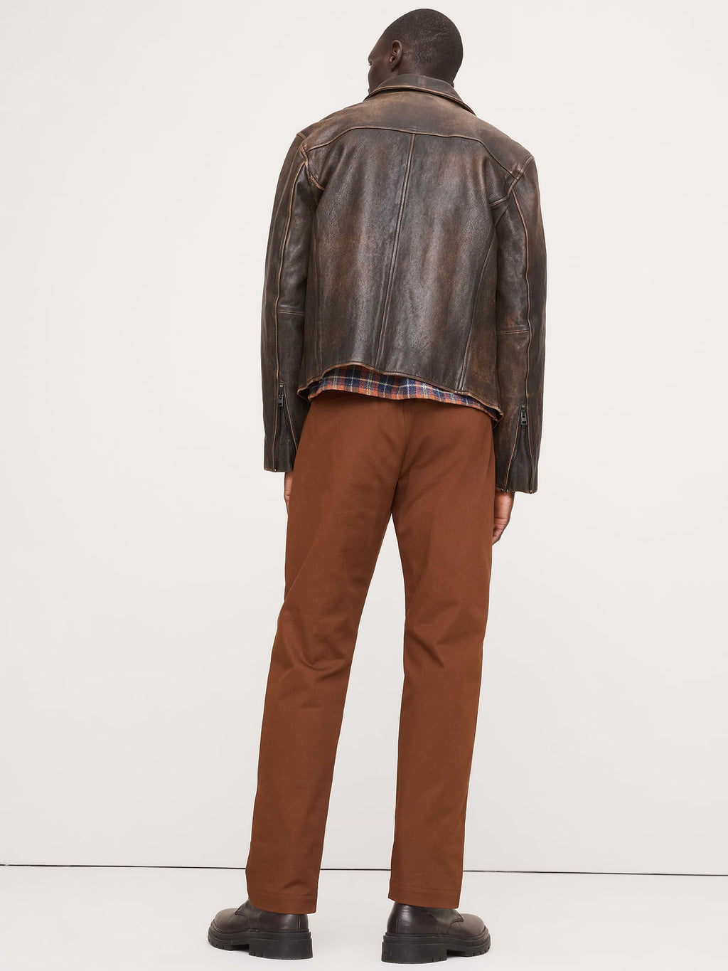 Straight Italian-Stretch Chino - Burnt Sienna Orange