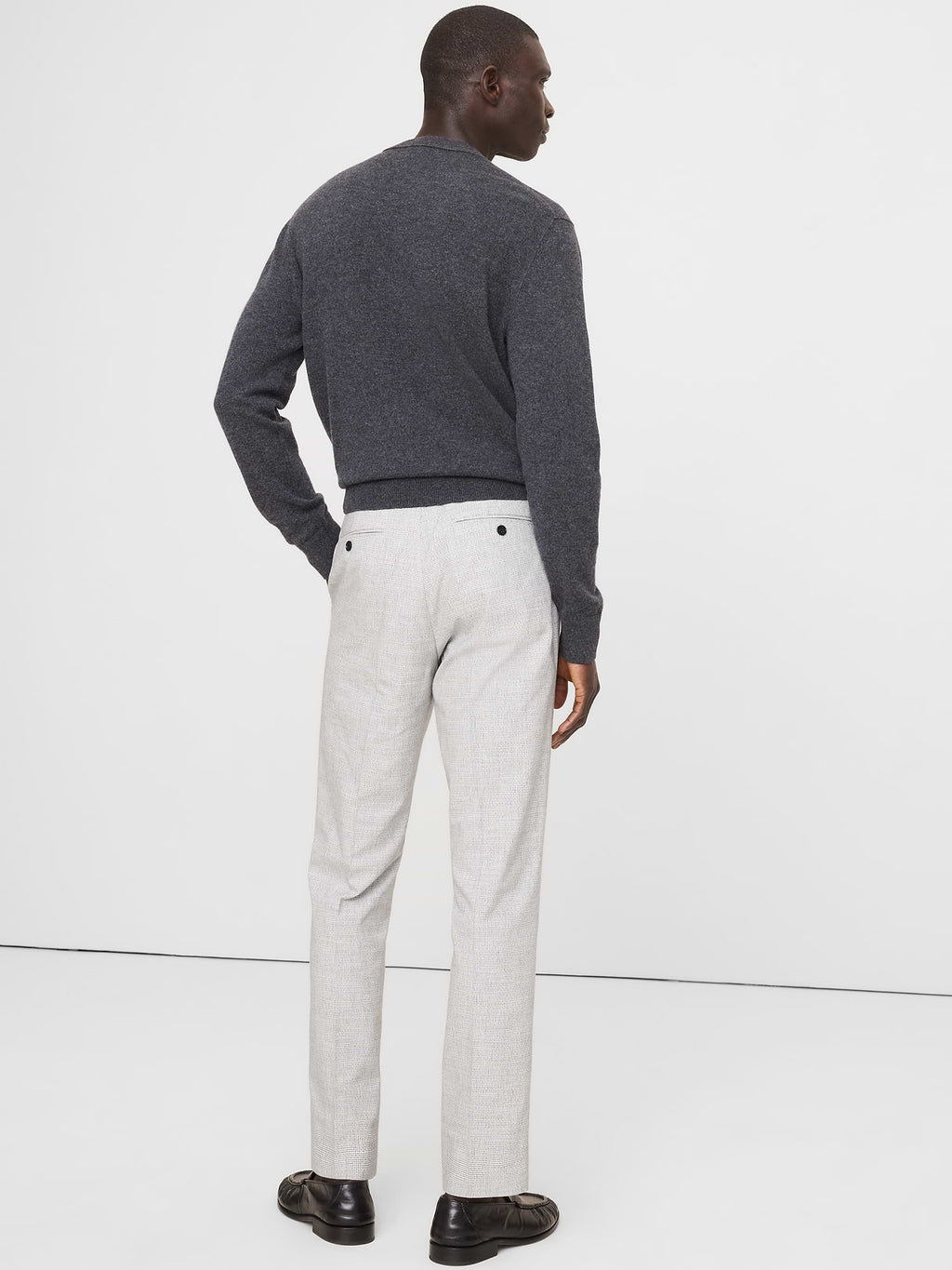Slim Wrinkle-Resistant Dress Pant - Gray Houndstooth