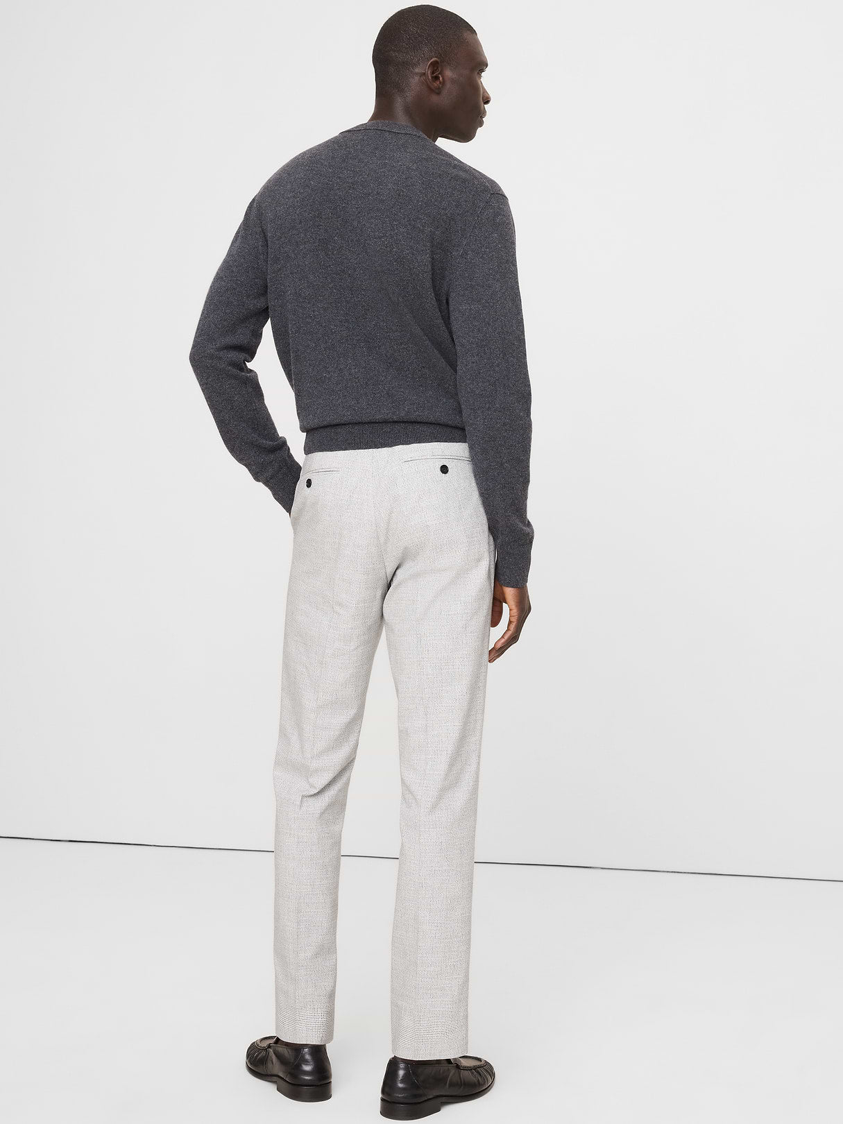 Slim Wrinkle-Resistant Dress Pant - Gray Houndstooth