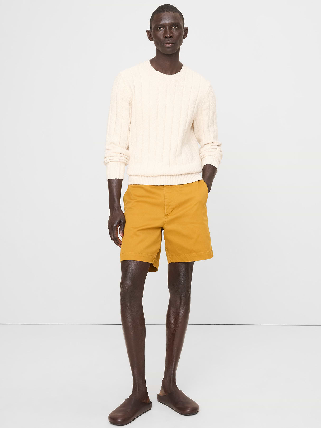7" Lived-In Chino Short - Golden Bark Yellow