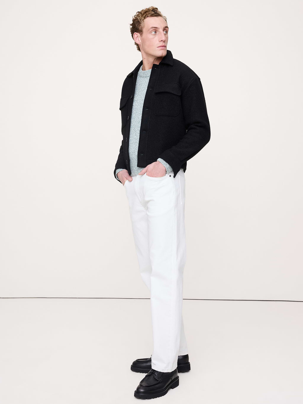 Cashmere-Cotton Crew-Neck Sweater - Heather Green