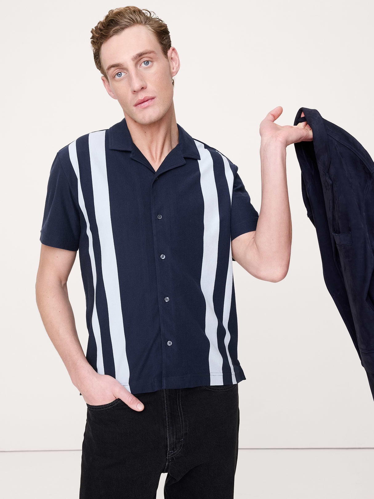 Pique Resort Shirt - Navy Blue