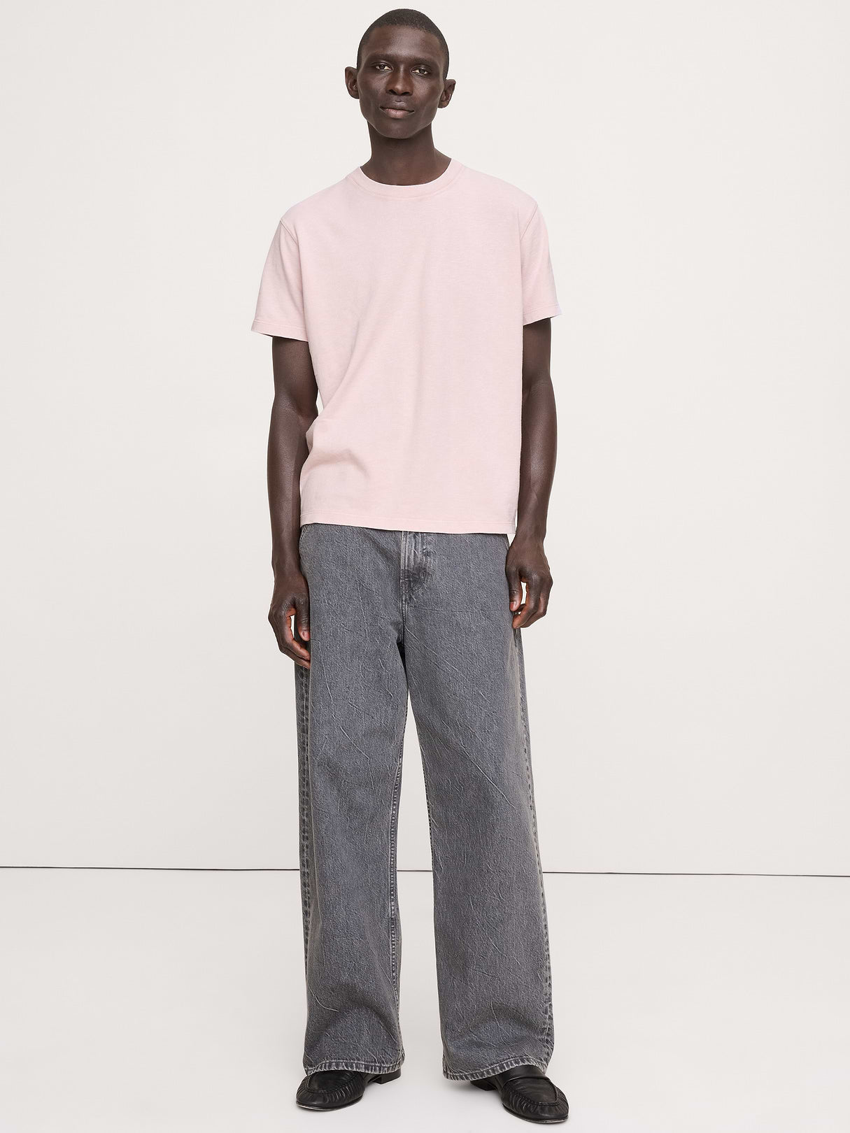 Midweight Cotton Slub Crew-Neck T-Shirt - Pink