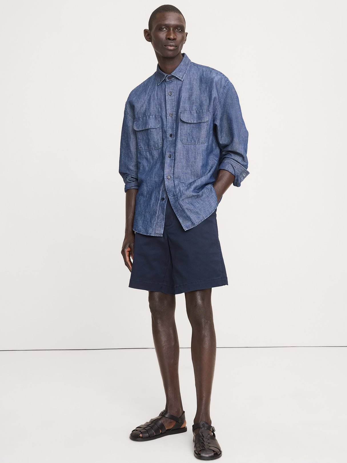 9" Lived-In Chino Short - Navy Blue