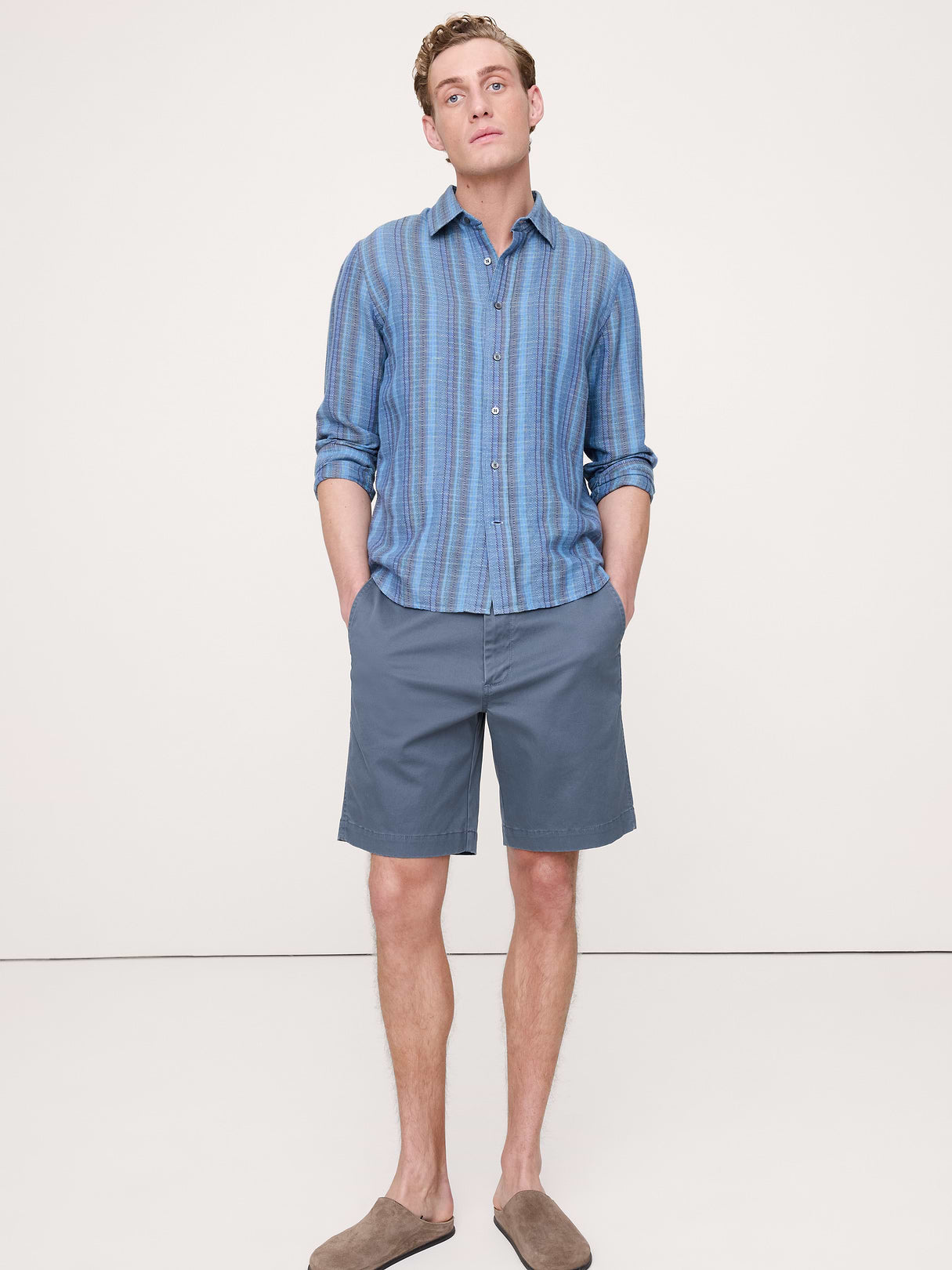 9" Lived-In Chino Short - Dark Denim Blue