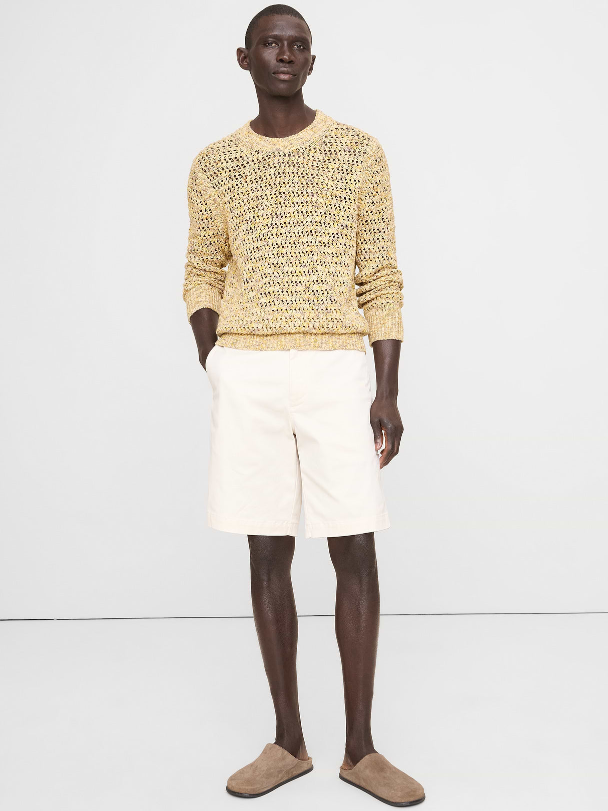9" Lived-In Chino Short - Cream White