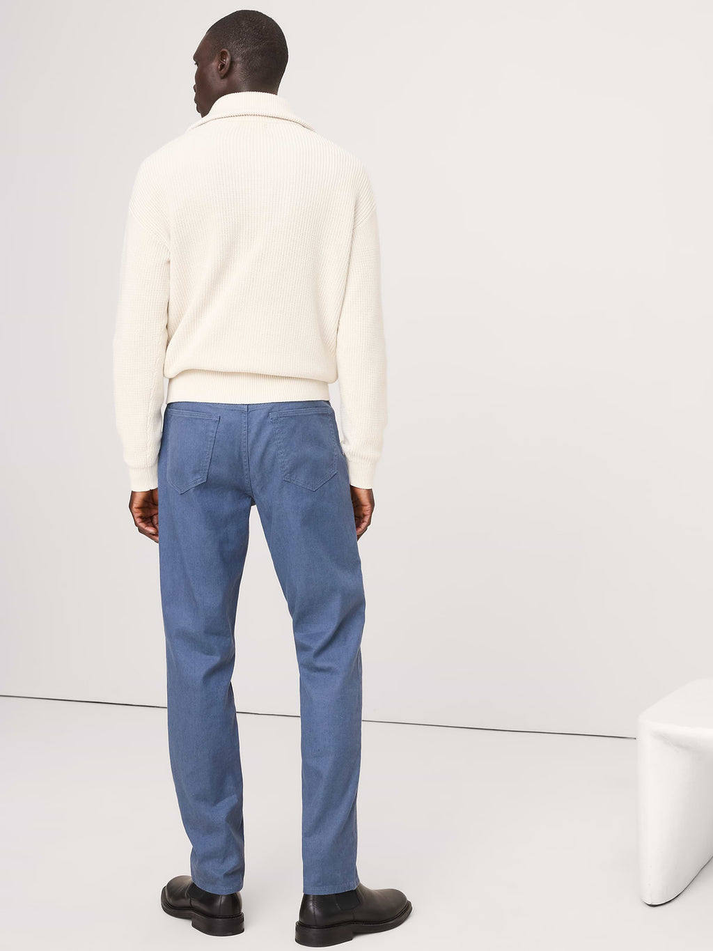 Slim Linen-Cotton Traveler Pant - Dark Denim Blue