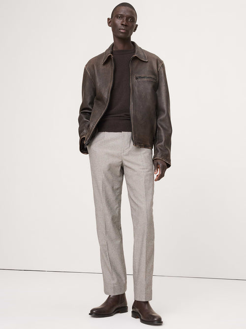 Athletic Textured Dress Pant - Natural