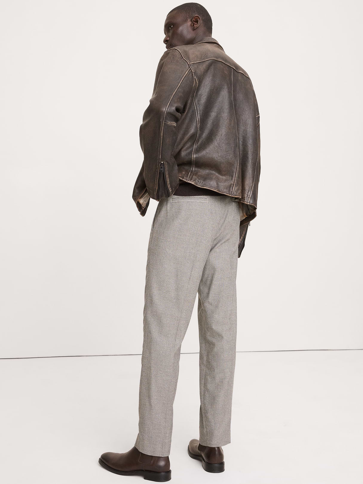 Athletic Textured Dress Pant - Natural