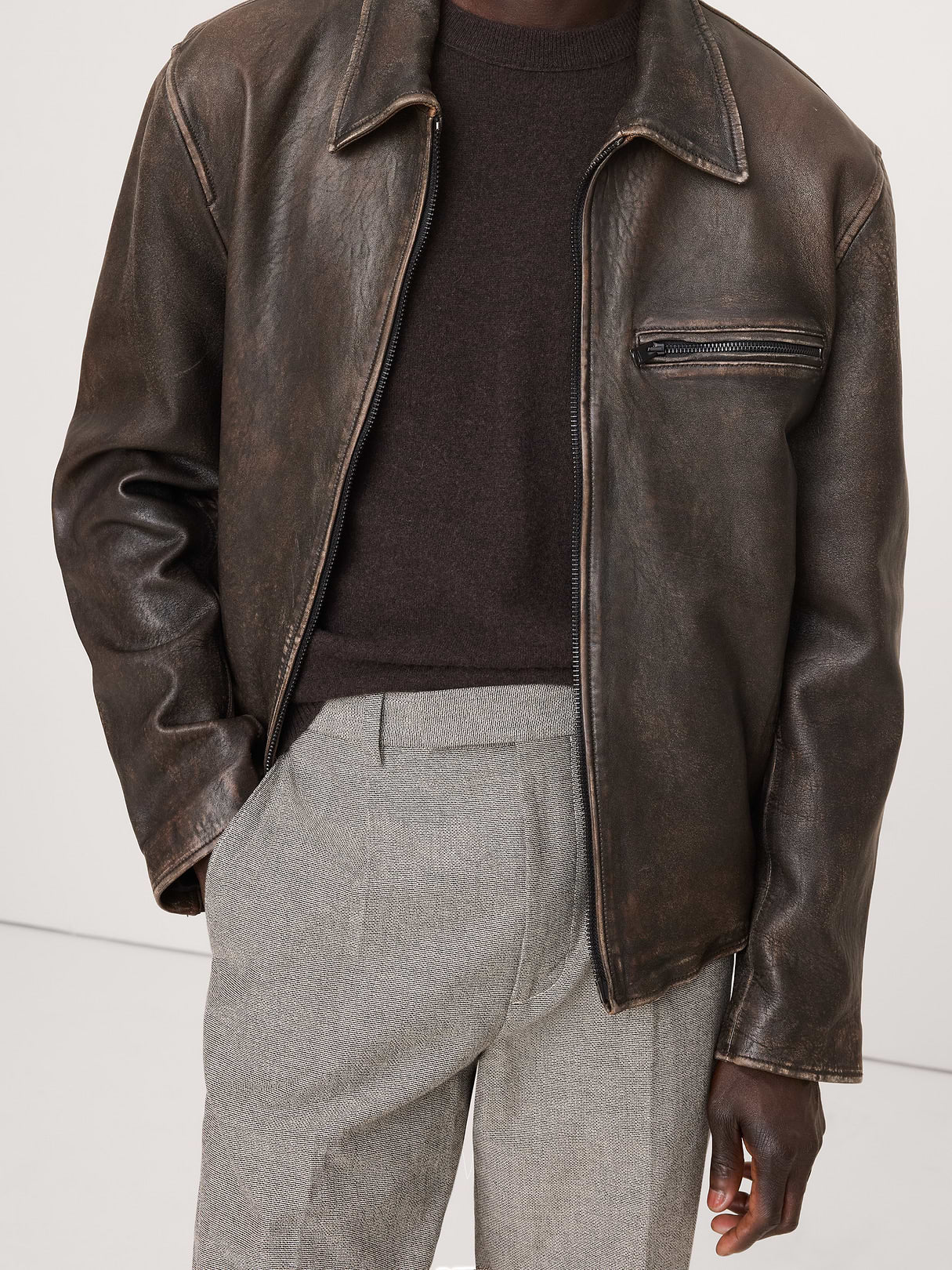 Athletic Textured Dress Pant - Natural