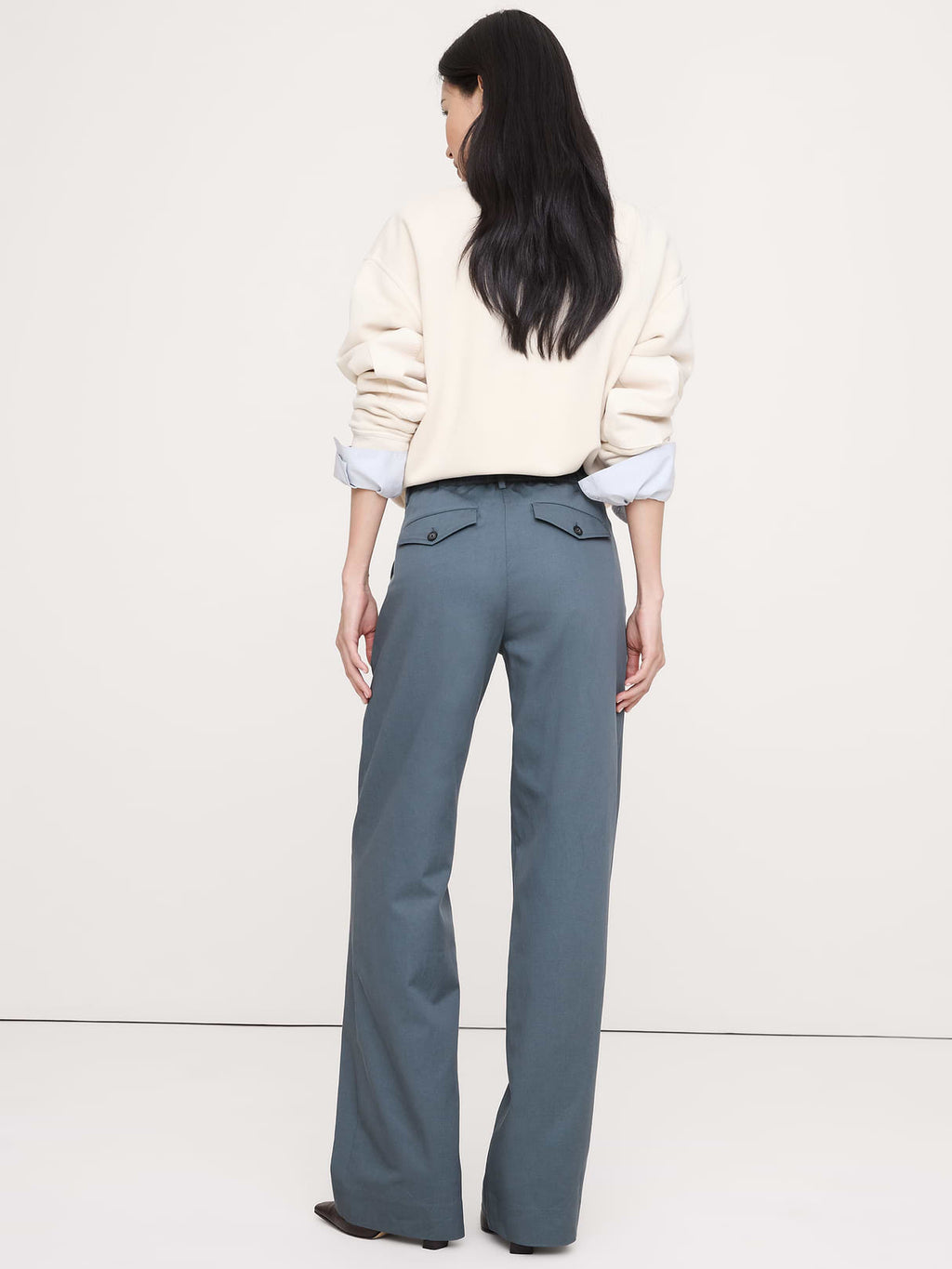 The Everyday Wide-Leg Pant in Tencel™-Cotton - Stormy Cloud