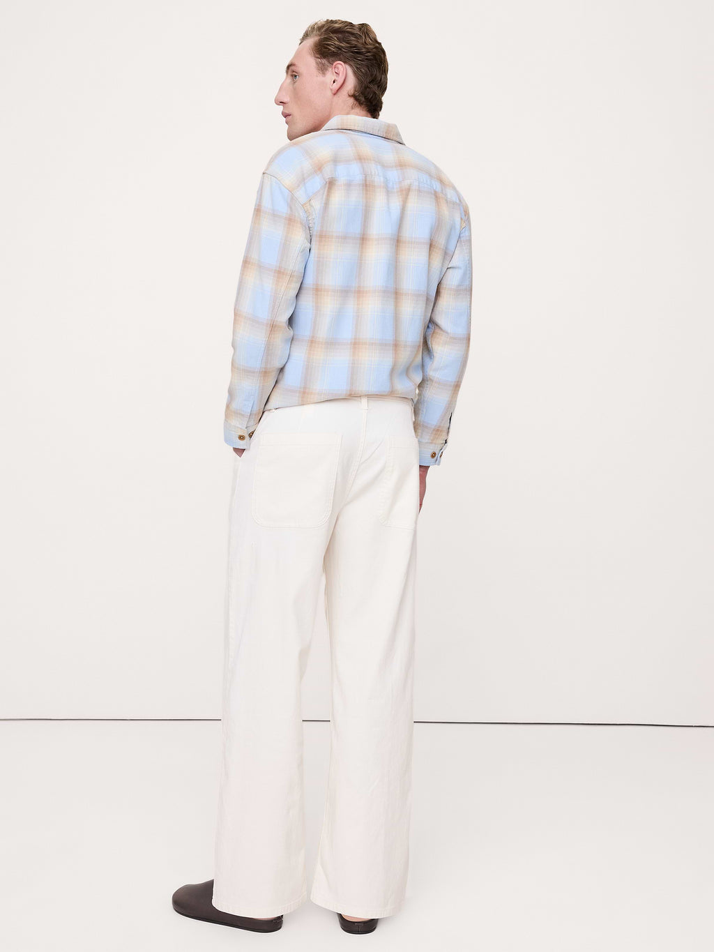 Loose Italian Linen-Cotton Pant - White