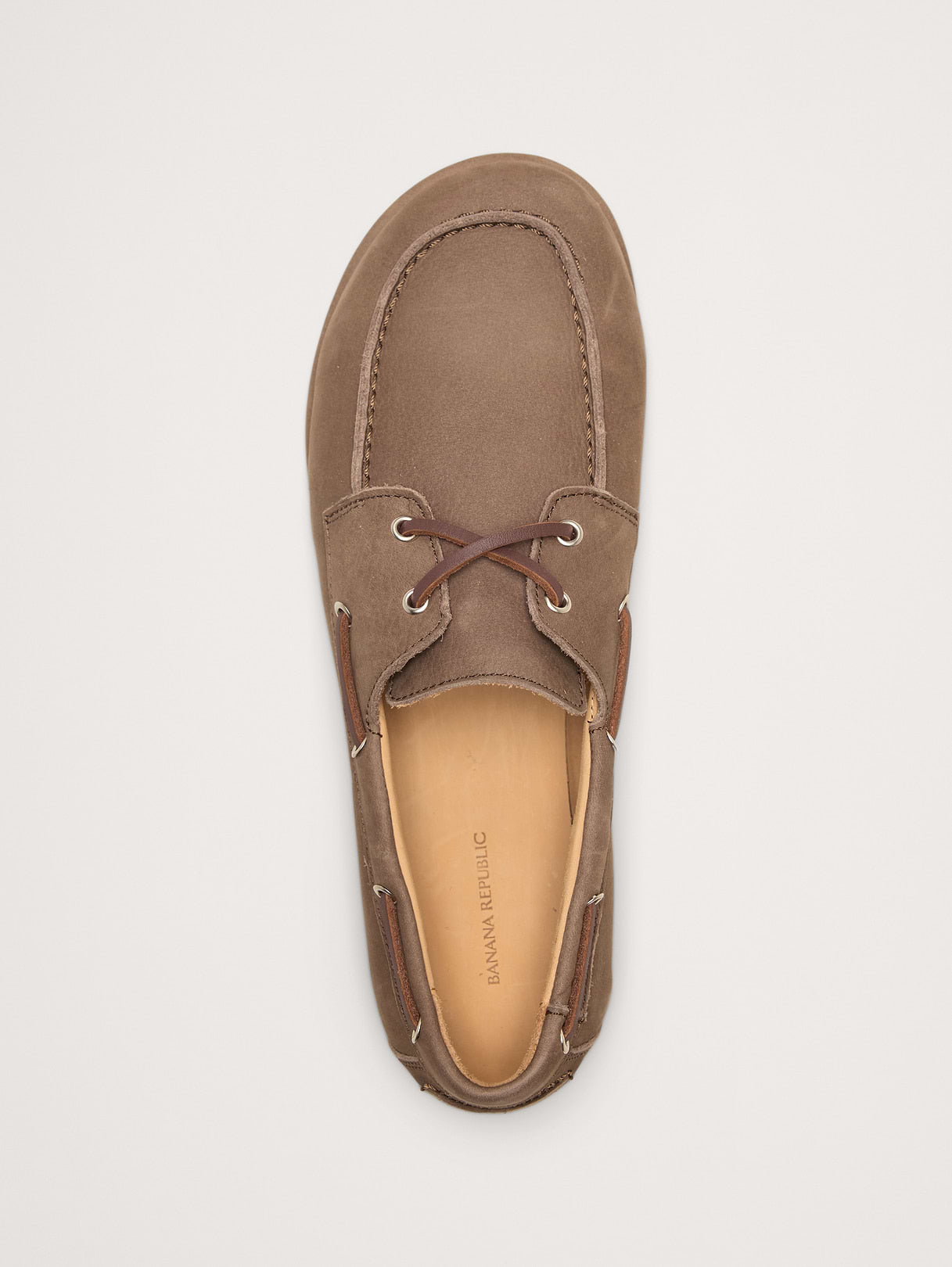 Italian Nubuck Leather Boat Shoe - Brown