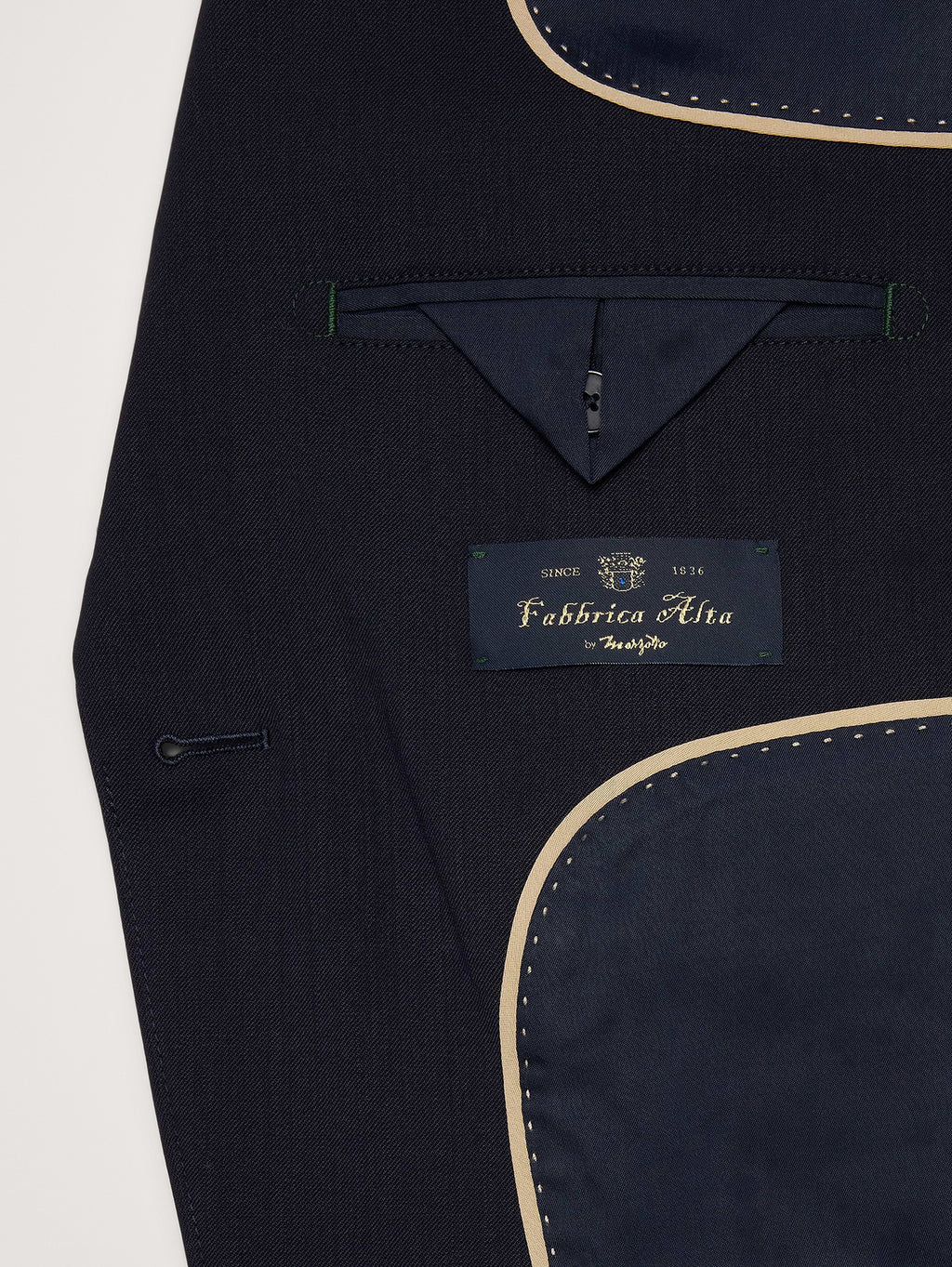 Slim Italian Lightweight Wool Blazer - Navy Blue