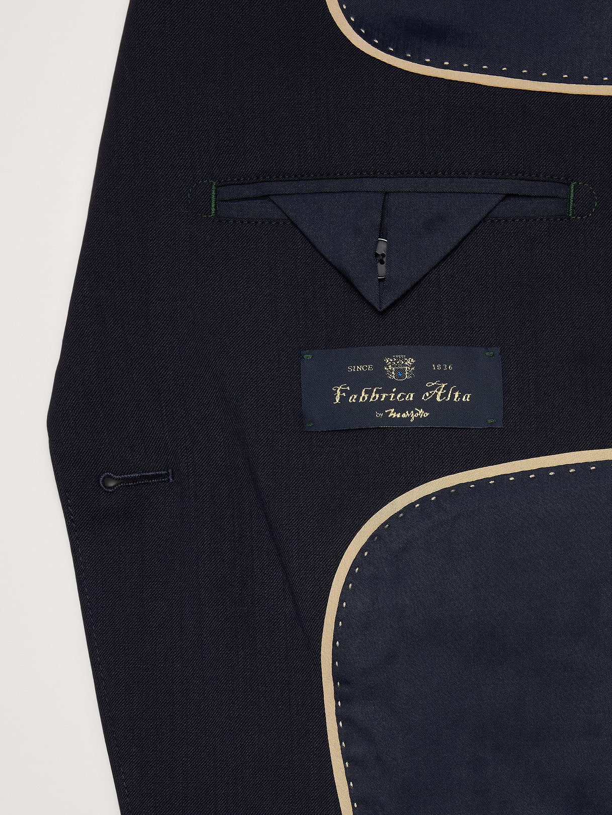 Slim Italian Lightweight Wool Blazer - Navy Blue