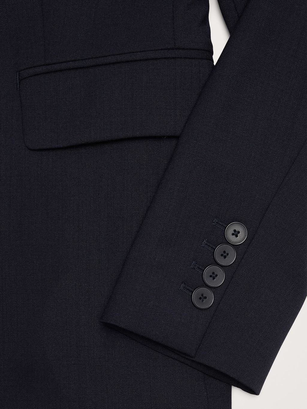 Slim Italian Lightweight Wool Blazer - Navy Blue