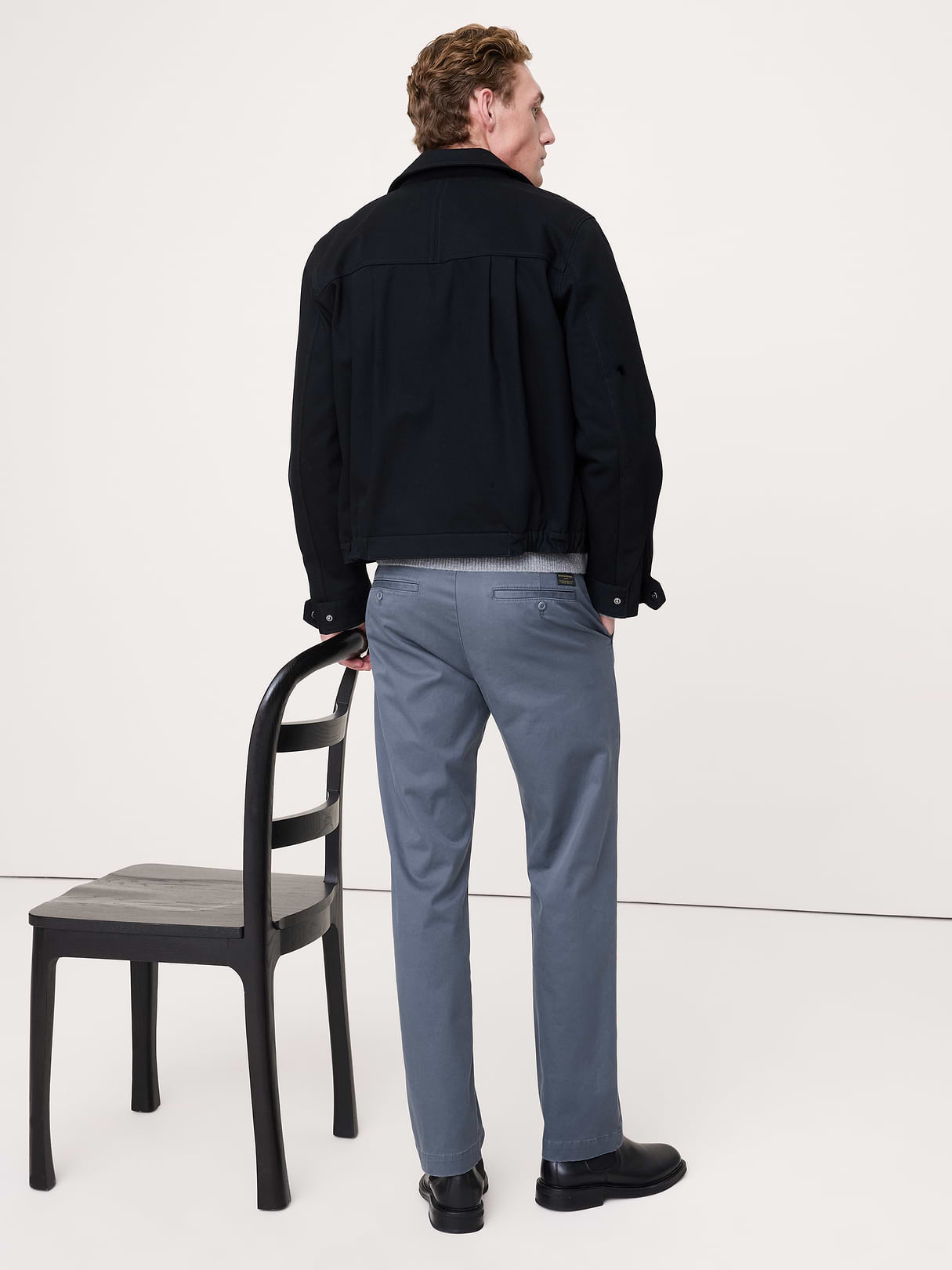Straight Lived-In Chino - Dark Denim Blue