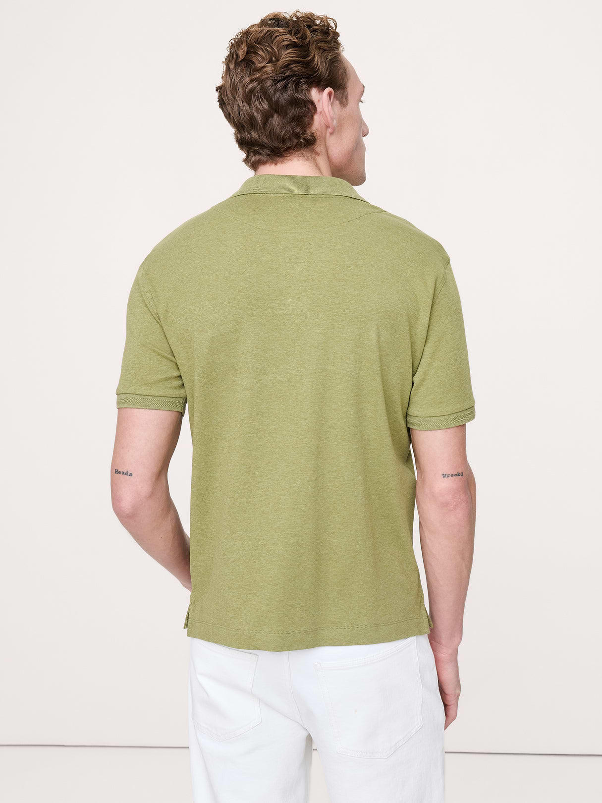 Luxury-Touch Polo - Moss Heather