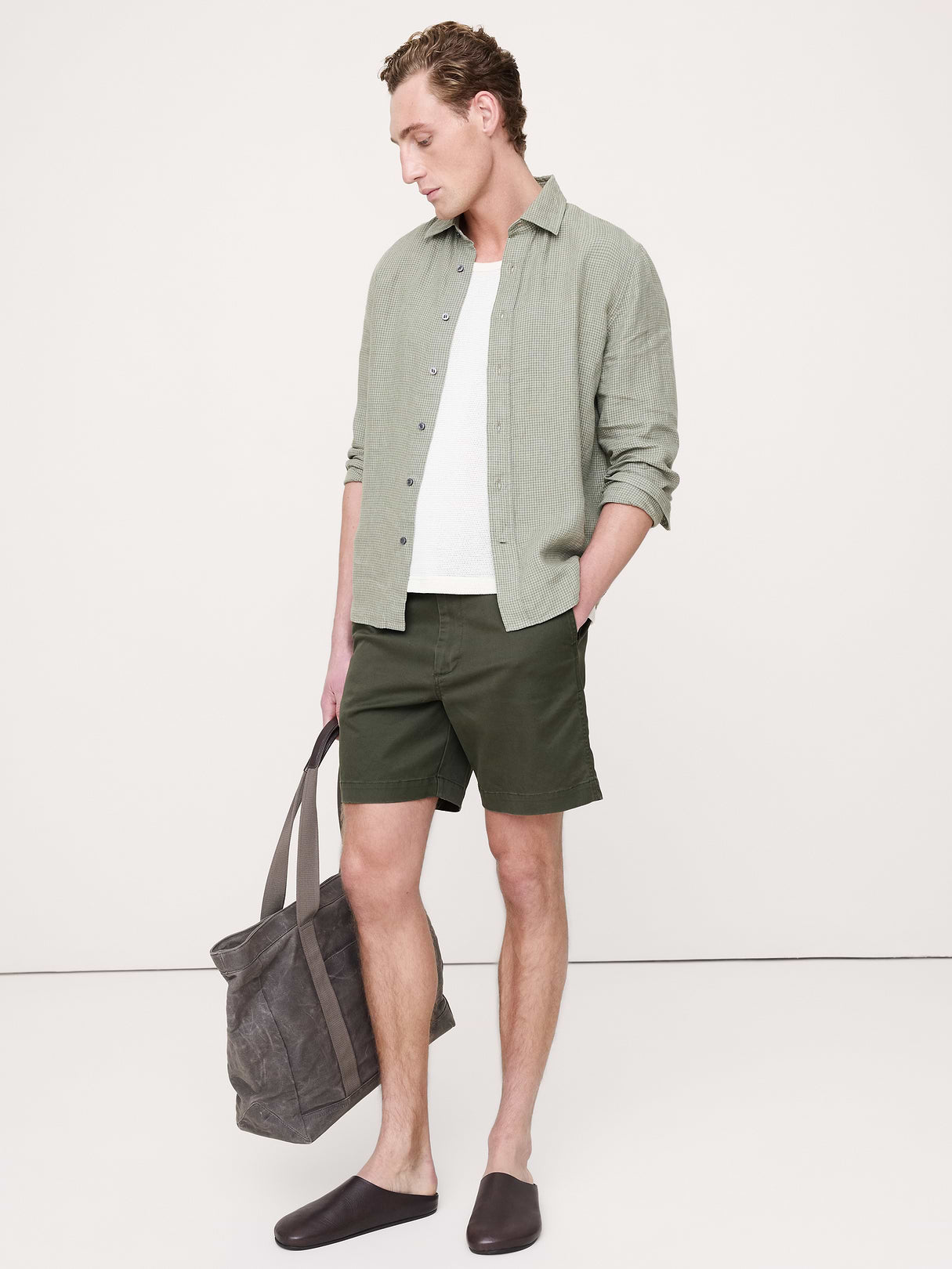 7" Lived-In Chino Short - Dark Trees Green