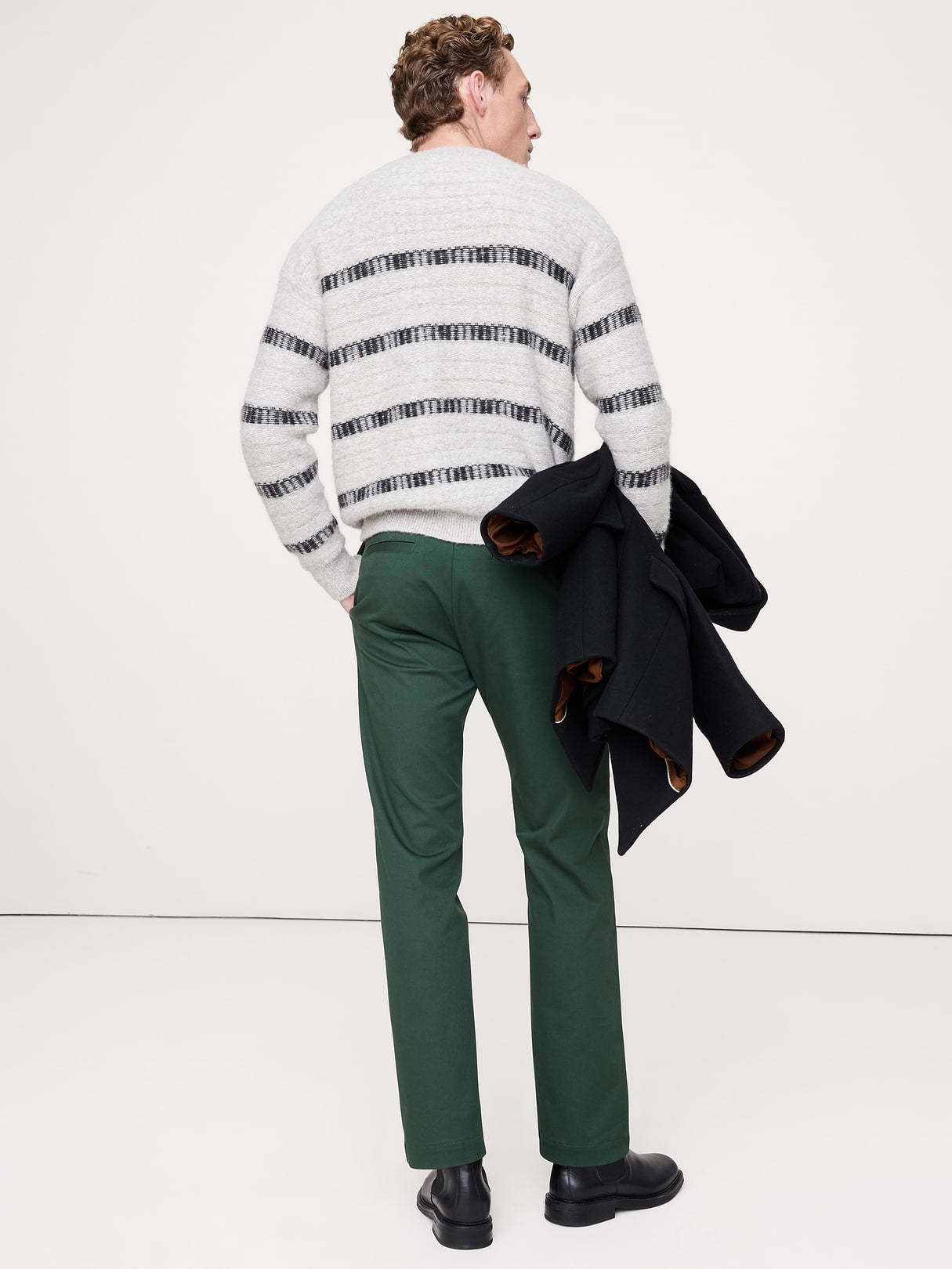 Straight Italian-Stretch Chino - Forest Green