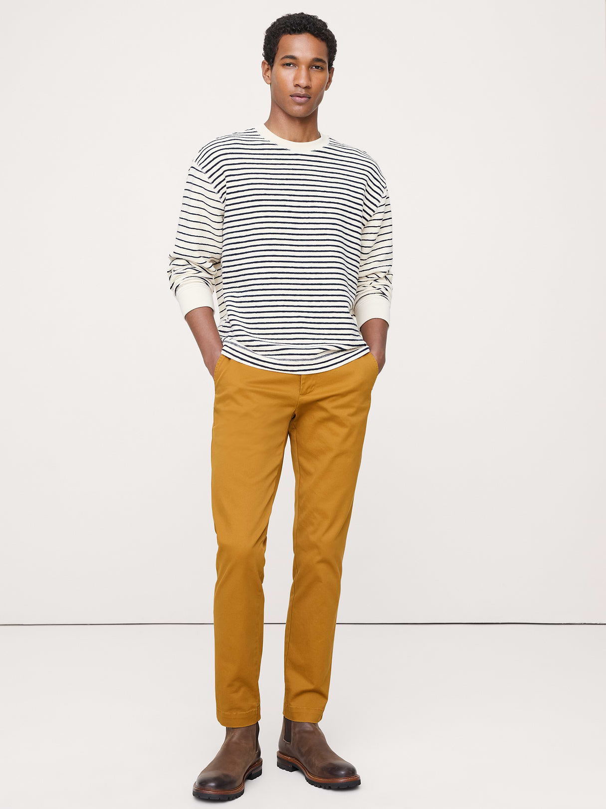 Slim Lived-In Chino - Golden Bark Yellow