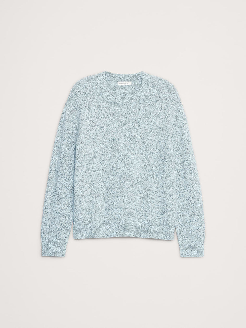Cashmere-Cotton Crew-Neck Sweater - Heather Green
