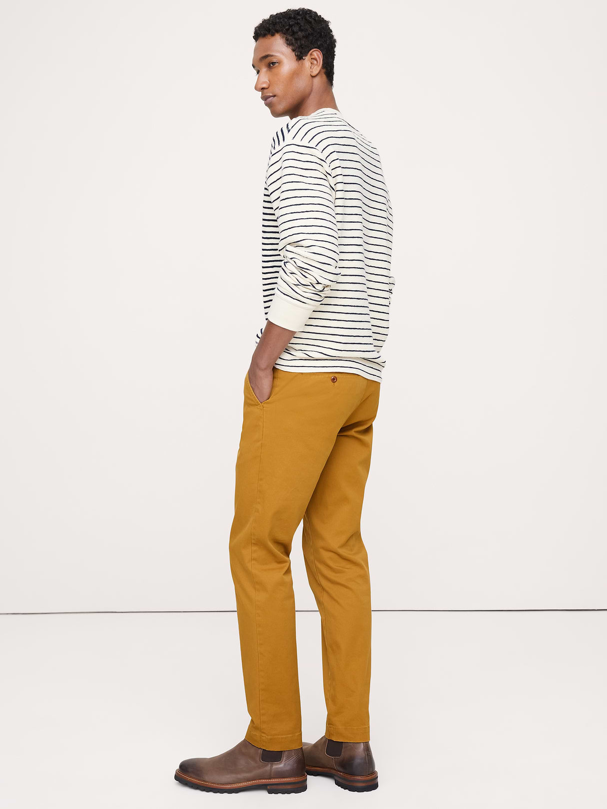 Slim Lived-In Chino - Golden Bark Yellow